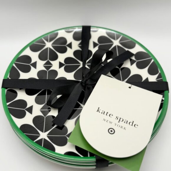 kate spade x target melamine salad plates set of 4 brand new with tags - Picture 3 of 4